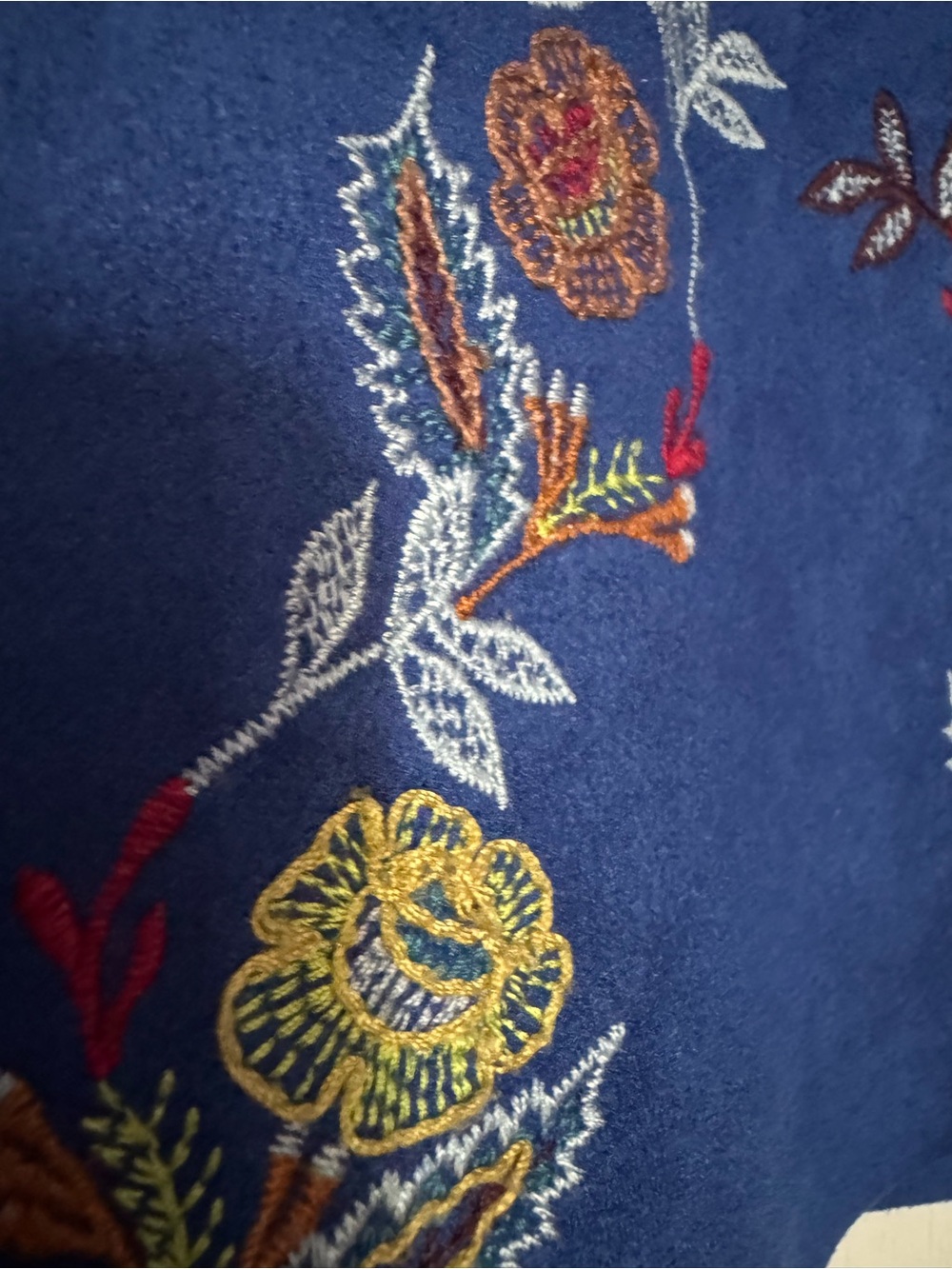 Zara Royal Blue Embroidered Turtleneck Sweater - Picture 3 of 8